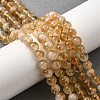 Heated Natural Citrine Beads Strands G-D323-A01-6mm-A-1