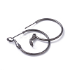 Brass Hoop Earrings KK-I665-26B-B-2