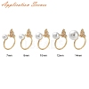 Butterfly Brass Micro Pave Cubic Zirconia Cuff Ring Setting LS-KK-A244-01E-G-4