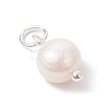 Natural Cultured Freshwater Pearl Two Sides Polished Charms PALLOY-JF04036-02-4