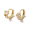 KC Gold Plated Brass Micro Pave Cubic Zirconia Hoop Earring EJEW-L271-01KCG-12-1