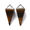 Natural Tiger Eye Pendants G-E577-01P-01-2