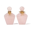 Natural Rose Quartz Openable Perfume Bottle Pendants G-I381-02G-04-1