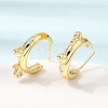 Brass Enamel Stud Earrings KK-CBA8324-23G-04-3