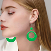 6 Pairs 6 Colors Donut Resin Dangle Earrings with Iron Pins for Women EJEW-AN0004-14-5