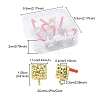 8Pcs 2 Colors Rack Plating Alloy Stud Earring Findings FIND-YW0003-82C-4