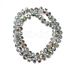 Transparent Electroplat Glass Beads Strands EGLA-P062-01A-HP03-2