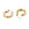Ion Plating(IP) 304 Stainless Steel Oval Wrap Hoop Earrings for Women EJEW-A076-04G-2