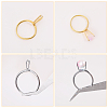 4Pcs 4 Styles Alloy Cuff Ring Findings FIND-CA0009-57-5