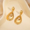 304 Stainless Steel Stud Dangle Earrings WGFEC34-02-2