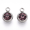 201 Stainless Steel Rhinestone Charms STAS-S068-06-2