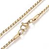 304 Stainless Steel Twisted Chain Necklaces NJEW-D285-22G-2