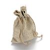 Polyester Imitation Burlap Packing Pouches Drawstring Bags ABAG-R005-20x30-01-1