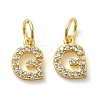 Brass Micro Pave Cubic Zirconia Pendants KK-M273-02G-G-1