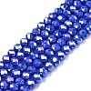 Electroplate Glass Beads Strands EGLA-A044-P4mm-B32-1