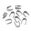 Tarnish Resistant 201 Stainless Steel Pinch Bails X-STAS-Q006-1-2