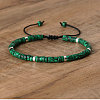 Synthetic Malachite Beaded Braided Bracelets QH4784-24-1