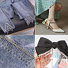2 Yards Polyester with Plastic Beads Tassel Ribbons OCOR-DR0001-01-3