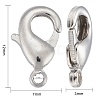 Platinum Brass Lobster Claw Clasps X-KK-902-N-NF-4