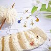 8Pcs 8 Style Bee & Honeycomb Dangle Leverback Earrings for Women HJEW-NB0001-36-2