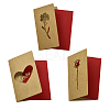 3 Sets 3 Styles Kraft Paper Greeting Cards AJEW-FS0001-28-2