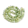Dyed Crackle Imitation Jade Glass Beads Strands EGLA-Q131-02C-03-2