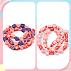 270Pcs 2 Styles Valentine's Day Handmade Polymer Clay Beads CLAY-PA0001-51-3