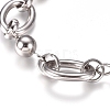 304 Stainless Steel Chain Bracelets BJEW-L661-09P-2