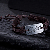 Unisex Trendy Leather Cord Bracelets BJEW-BB15581-B-2