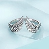 Simple Style Cute 925 Sterling Silver Wing Cuff Rings FS-WG9C3E6-01-3