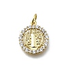 Brass Micro Pave Cubic Zirconia Pendants KK-K400-33G-1