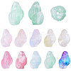 80Pcs 10 Colors Transparent Spray Paint Glass Beads GLAA-SC0003-33-7