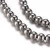 Electroplate Magnetic Synthetic Hematite Bead Strands G-A165A-4mm-05-1