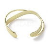 Rack Plating Brass Criss Cross Cuff Bangles BJEW-M039-02G-3