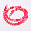 Natural Striped Agate/Banded Agate Bead Strands G-G962-6mm-04-2