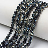 Electroplate Glass Beads Strands EGLA-A034-T2mm-K06-1