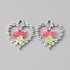 Platinum Alloy Rhinestone Pendants FIND-TAC0008-69P-04-1