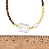 Rectangle Natural Baroque Keshi Pearl and Faceted Round Natural Tiger Eye Beaded Necklaces for Women NJEW-JN06682-01-4