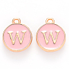 Golden Plated Alloy Enamel Charms X-ENAM-S118-07W-1