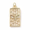 Brass Micro Pave Colorful Cubic Zirconia Pendants KK-E068-VF026-2