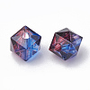Two Tone Transparent Spray Painted Acrylic Beads ACRP-T005-26C-2