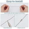 10Pcs 2 Colors Fan 304 Stainless Steel Charms Ceiling Fan Pull Chain Extenders PALLOY-HY00056-3