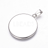 Tarnish Resistant Stainless Steel Pendant Cabochon Settings STAS-P160-06P-2