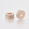 Rose Gold Plated Alloy European Beads MPDL-S067-23-2