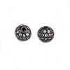 Round Brass Micro Pave Cubic Zirconia Beads ZIRC-N016-01B-6MM-1