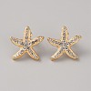 Alloy Rhinestone Stud Earrings EJEW-WH0012-128G-1