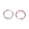 Ion Plating(IP) 304 Stainless Steel Huggie Hoop Earrings EJEW-F111A-19mm-Y-2