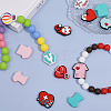12Pcs 12 Styles Silicone Beads SIL-CA0002-85-4