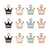 Light Gold Plated Alloy Enamel Charms ENAM-CJ0001-09-1