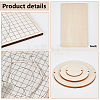 1 Set Wood Blank Coaster Sets AJEW-OC0005-52-4